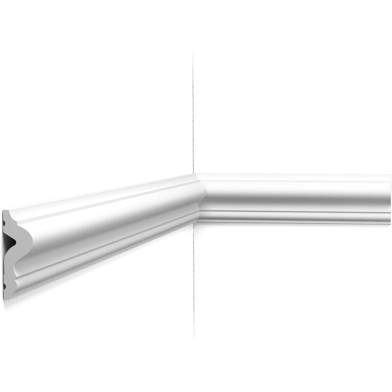 PX175 Cimaise murale Orac Decor - 5x1,7x200cm (h x p x l) - moulure décorative polymère Pack 2 pièces