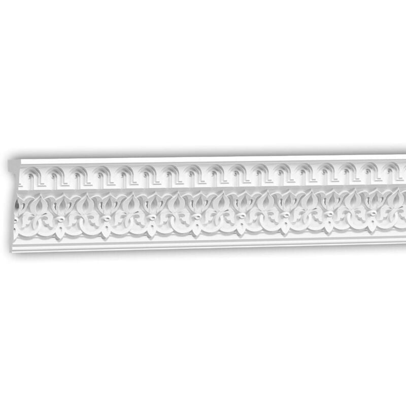Cimaise Profhome 151513 Frise Moulure en stuc Moulure décorative style marocain Islamic Ornementation Oriental blanc 2 m