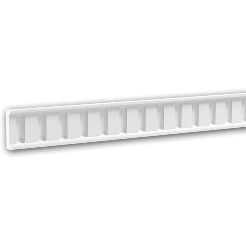 Cimaise Profhome 151811 Frise Moulure en stuc Moulure décorative style Art déco blanc 2 m