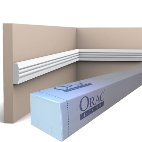 Cimaise simple et plate au design linéaire - Orac Decor - L200xp0.9xH3.1cm - Carton complet 100 mètres - P5021 - 200x3,1x0,9 cm - ORAC DECOR