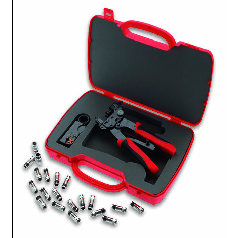 Cimco  106154 Crimpzange  Wetterfeste Koaxialanschlüsse, Koaxial-Steckverbinder BNC, F, RCA    RG6,