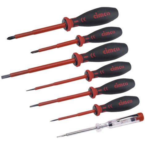 Cimco 117800 Set de 7 tournevis isolés multicolores