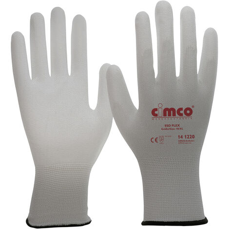 Cimco 141219 ESD Flex grau Nylon Antistatikhandschuh Größe (Handschuhe): 9, L     1 Paar