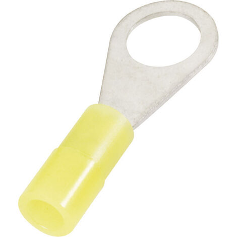 Cimco 180008 Ringkabelschuh  Querschnitt (max.)=0.40 mm² Loch-Ø=2.3 mm Teilisoliert Gelb 1 St.