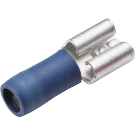 Cimco 180260 Flachsteckhülse  Steckbreite: 4.8 mm Steckdicke: 0.8 mm 180 ° Teilisoliert Blau 1 St.