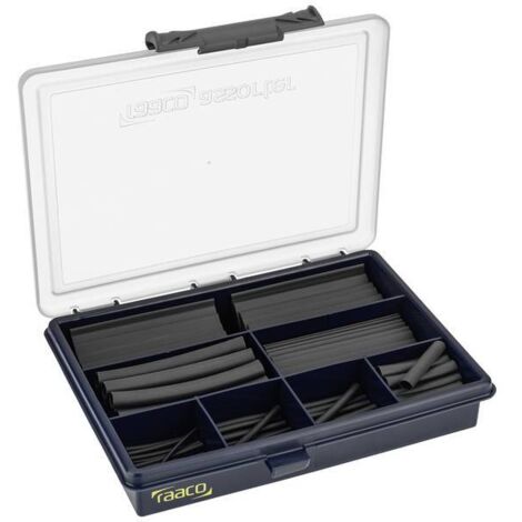 Cimco 181680 Kit guaine termoretraibili Nero Restringimento:2:1 130 pz.