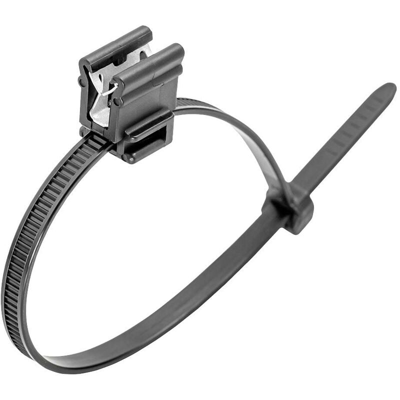 181825 Serre-câble avec clip 200 mm 4.60 mm noir stabilisé aux uv, flexible 100 pc(s) C549222 - Cimco