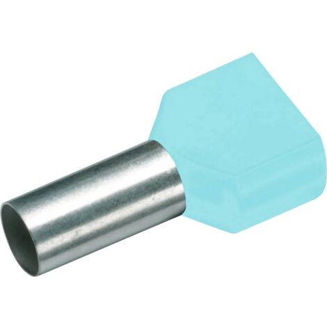 Cimco 187701 Embout double d'extrémité de câble 0.34 mm² partiellement isolé turquoise 100 pc(s)