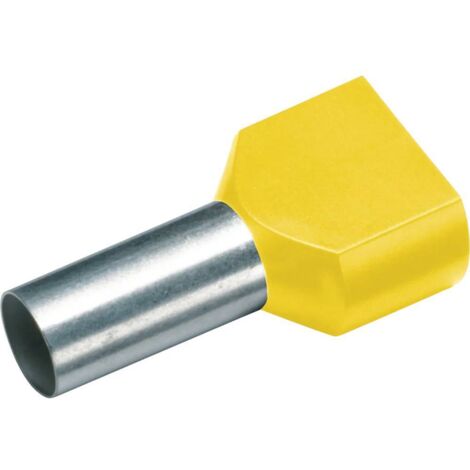 Cimco 187712 Embout double d'extrémité de câble 6 mm² partiellement isolé jaune 100 pc(s) Y018943