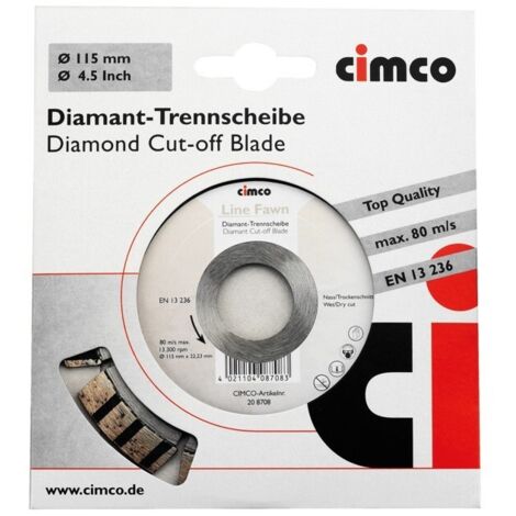 Cimco Diamanttrennscheibe D=115mm 208708