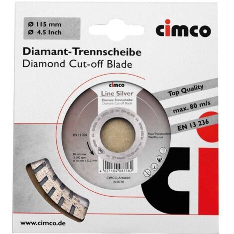 Cimco Diamanttrennscheibe D=115mm 208718