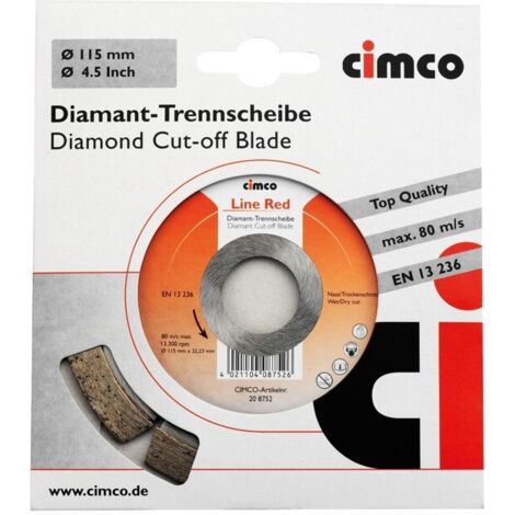 Cimco Diamanttrennscheibe D=115mm 208752