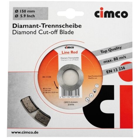 Cimco Diamanttrennscheibe D=140mm 208756