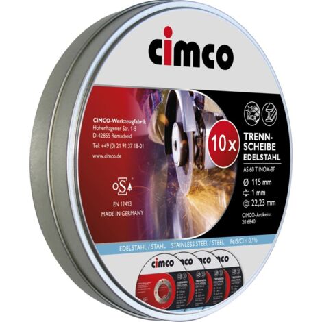 Cimco EDELSTAHL (1PA=10STK) (TRENNSCHEIBE 115X1MM)