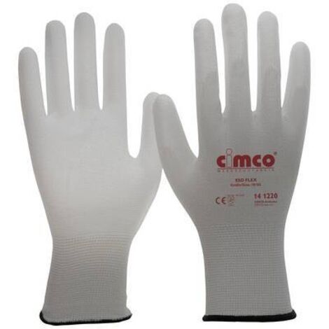 CIMCO ESD FLEX GRAU 141219 NYLON GANTS ANTISTATIQUES TAILLE: 9, L 1 PAIRE(S)