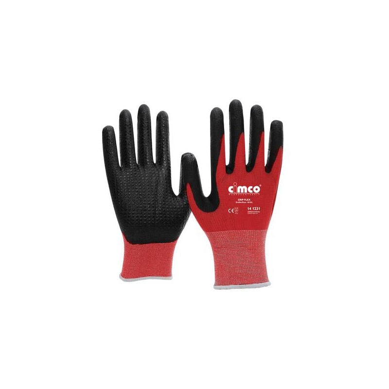 Grip flex schwarz/rot 141229 tricot gants de travail taille: 8, m 1 paire(s) - Cimco