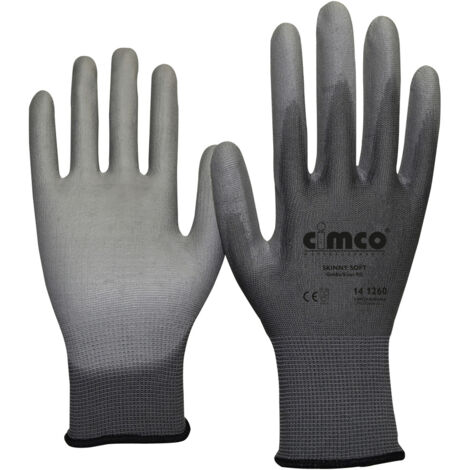 Cimco Skinny Soft grau 141248 Nylon Arbeitshandschuh Größe (Handschuhe): 8, M EN 388    1 Paar