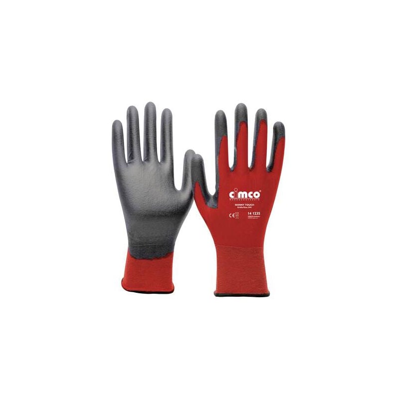 Skinny touch grau/rot 141237 nylon gants de travail taille: 9, l 1 paire(s) - Cimco