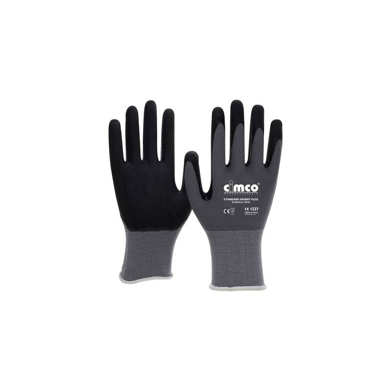 Standard skinny flex schwarz/grau 141225 tricot gants de travail taille: 8, m 1 paire(s) - Cimco