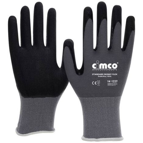 CIMCO STANDARD SKINNY FLEX SCHWARZ/GRAU 141267 GUANTI DA LAVORO IN MAGLIA TAGLIA: 10, XL EN 388 1 PAIA(I)