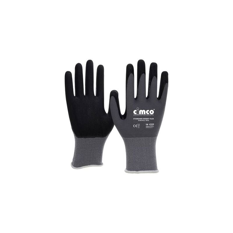Standard skinny flex schwarz/grau 141266 tricot gants de travail taille: 9, l 1 paire(s) - Cimco
