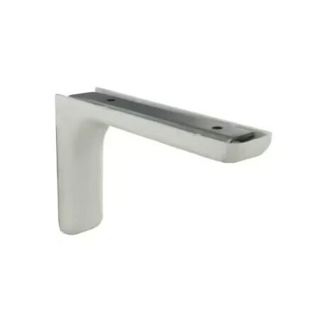 CIME Equerre Léonard Acier Plastifié Blanc, H.8 X P.11.7 Cm