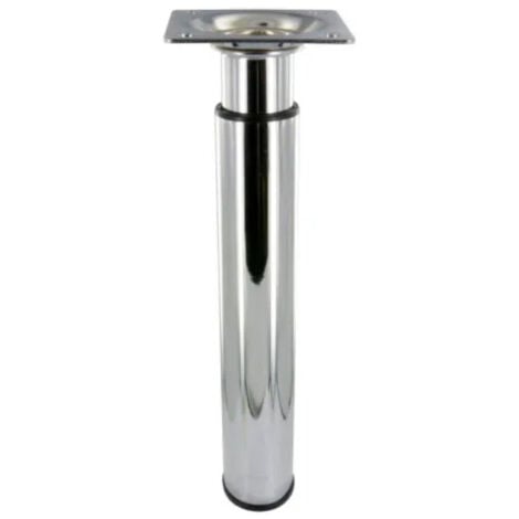 CIME Pied de table, meuble cylindrique réglable de 210 à 350 mm en acier chromé