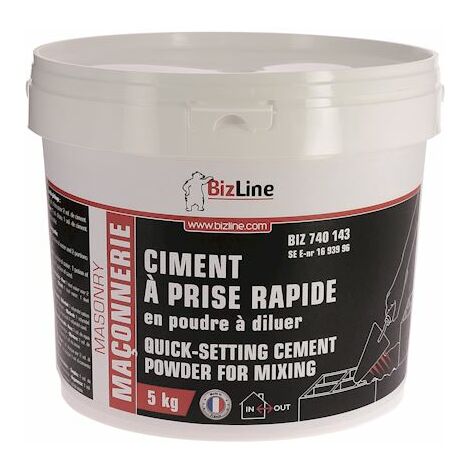 ciment à prise rapide - en seau de 5 kg - bizline 740143