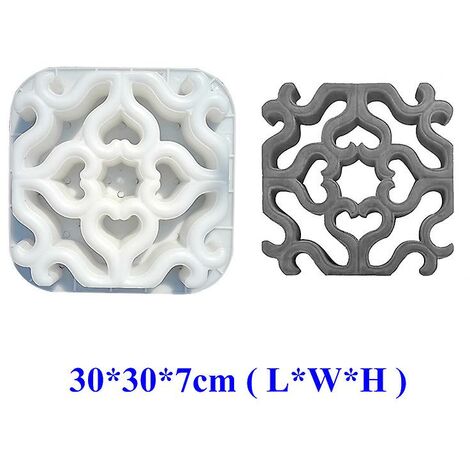 Ciment Antique brique moule carré jardin chemin mur faisant brique moule 3d sculpture anti-dérapant béton plastique pavage moule 30307cm