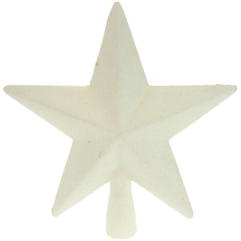 Cimier de sapin de noël Étoile blanche à paillettes
