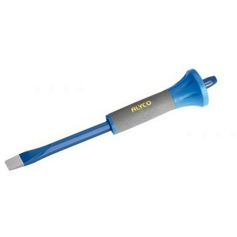

ALYCO 196971 - Cincel acero Cr Si Mo cabeza pulida templada 55 HRC con protector bimaterial de 400x18 mm