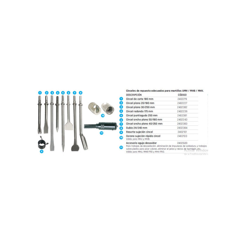 

Accesorios para cincelador 2402219 | Cincel redondo 175 mm