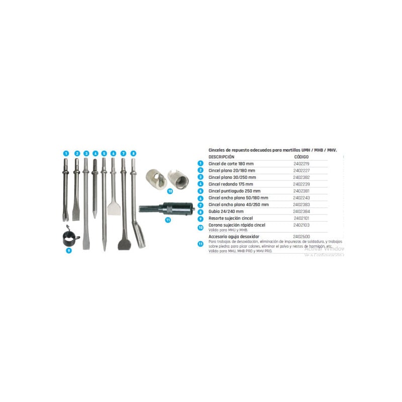 

Accesorios para cincelador 2402219 | Cincel de corte 180 mm