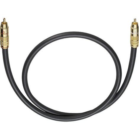 Cinch Audio Anschlusskabel [1x Cinch-Stecker - 1x Cinch-Stecker] 2.00 m Anthrazit vergoldete Steckko