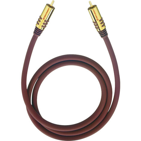 Cinch Audio Anschlusskabel [1x Cinch-Stecker - 1x Cinch-Stecker] 3.00 m Bordeaux vergoldete Steckkon