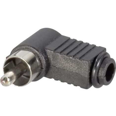 Cinch/RCA mâle, coudé BKL Electronic 072141/T Nombre de pôles: 2 noir 1 pc(s) D17534