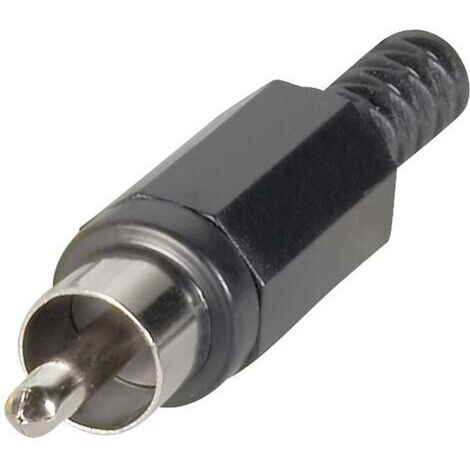 Cinch/RCA mâle, droit BKL Electronic 072137/T Nombre de pôles: 2 noir 1 pc(s) D29397
