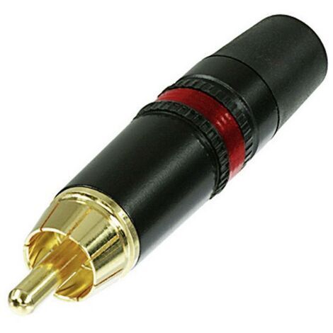 Cinch/RCA mâle, droit Rean AV NYS373-2 Nombre de pôles: 2 noir, rouge 1 pc(s)