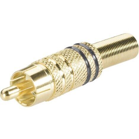 Cinch/RCA mâle, droit TRU COMPONENTS 1578918 Nombre de pôles: 2 noir 1 pc(s) S460961