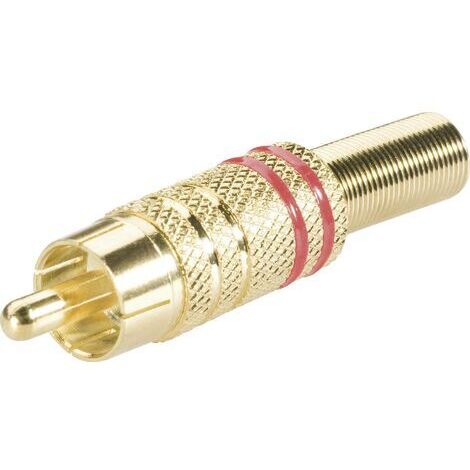 Cinch/RCA mâle, droit TRU COMPONENTS 1578988 Nombre de pôles: 2 rouge 1 pc(s) S460661