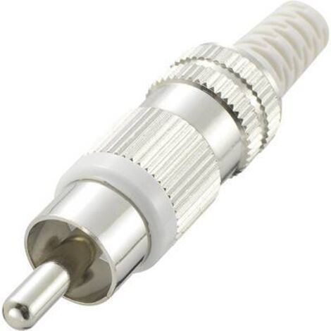 Cinch/RCA mâle, droit TRU COMPONENTS 719332 Nombre de pôles: 2 blanc 1 pc(s) S849591