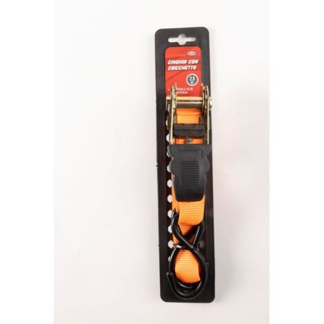 Cinghia 2,5 MT Con cricchetto con 2 ganci di fissaggio