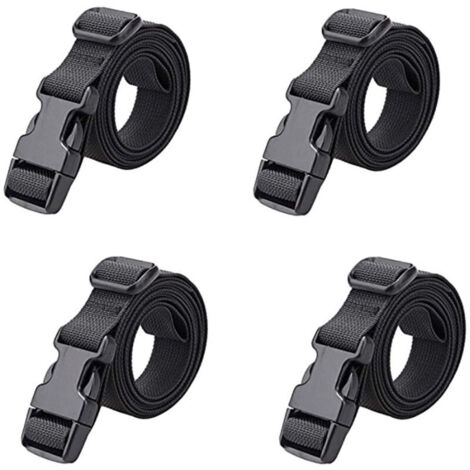 Cinghia a 4 pezzi con fibbia a sgancio rapido, cinghia per valigia da 25 mm, piccola cinghia a cricchetto in plastica per fissare e trasportare i bagagli
