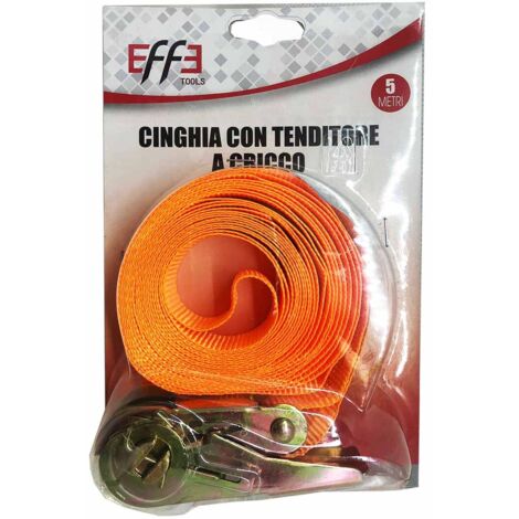 CINGHIA AD ANELLO + CRIC EFFE - L.MT 5,0 H.MM 25 KG 700 - 3 pezzi