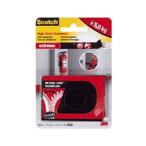 Cinghia autoadesiva Extreme, nera, 25 mm x 76 mm, 2 pezzi, max 5 kg
