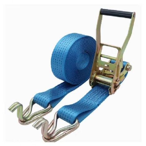 Cinghia di ancoraggio a cricchetto (con gancio) set completo di cinghie di ancoraggio a doppio gancio a forma di cigno 5T blu 5 tonnellate di tensione 8 metri