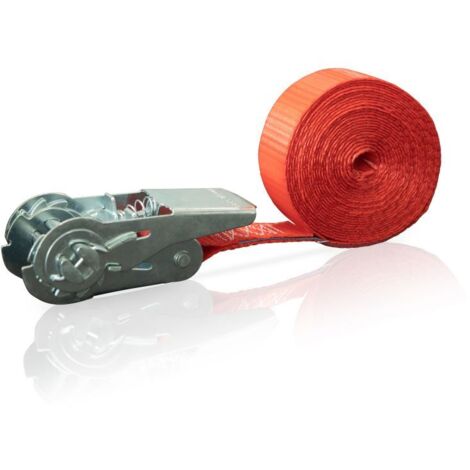 Cinghia di fissaggio DIN EN 12195-2 L.4m P.25mm con cricchetto LC U 700 daN