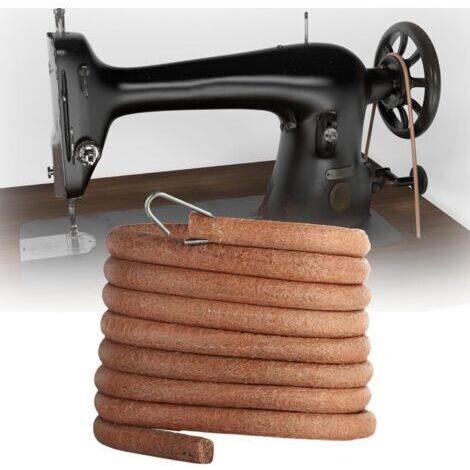 Cinghia in pelle per macchina da cucire con gancio, 183 cm - Compatibile con macchine da cucire a pedale - Facile da installare (6 mm)