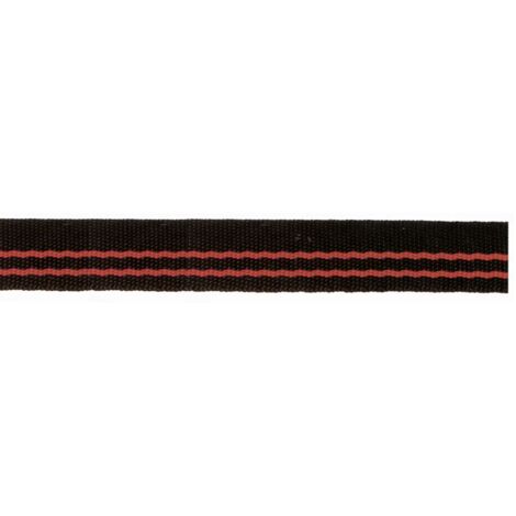 Cinghia in polipropilene nero/rosso 24 mm lunghezza 5 metri - masidef
