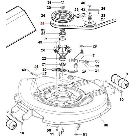 Cinghia piatto lame ORIGINALE GIANNI FERRARI macchina professionale GTM 155